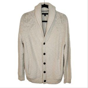 Banana Republic Chunky Knit Cardigan Sweater Medium 97% Cotton Shawl Collar